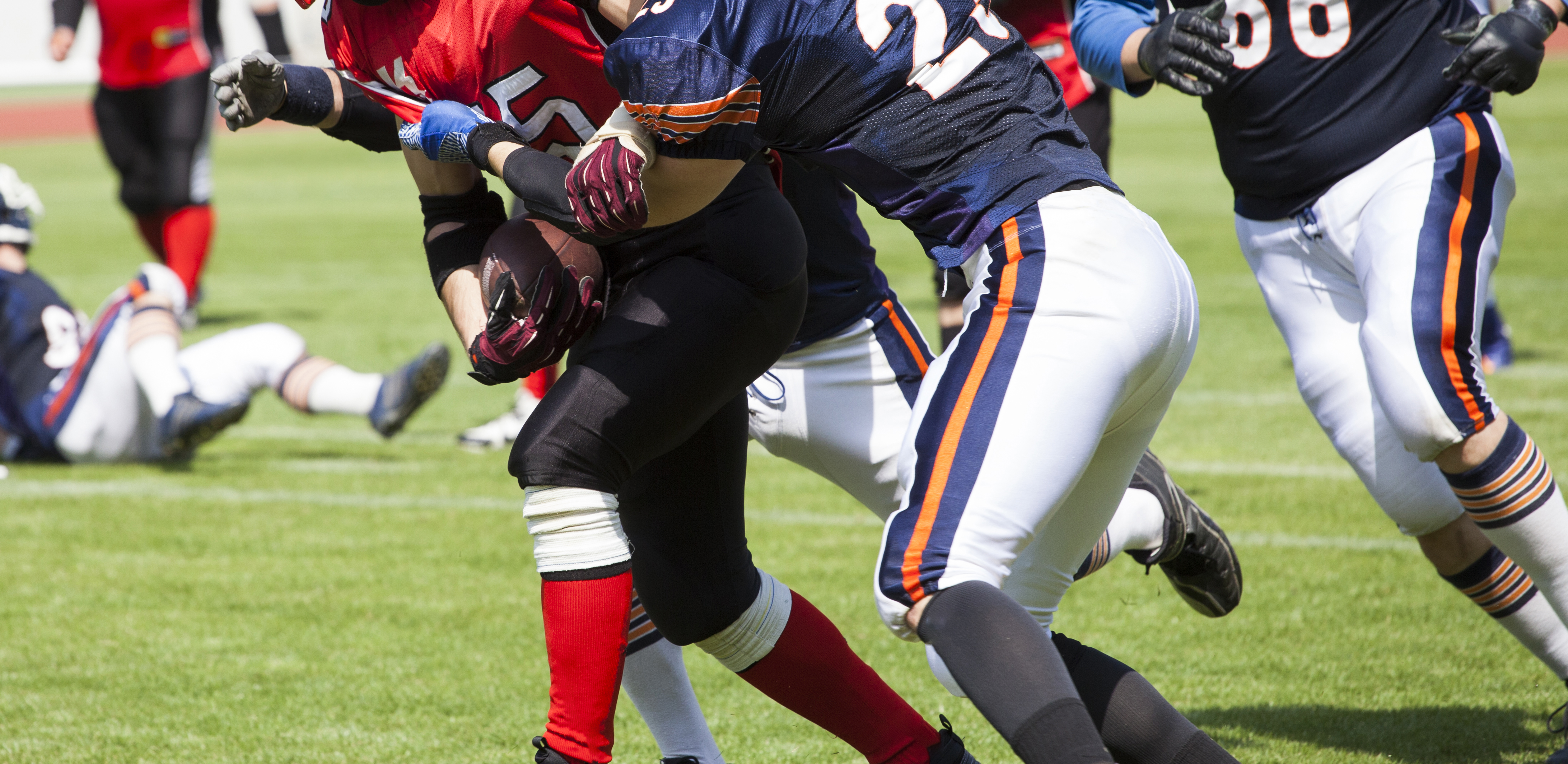 Football team huddle